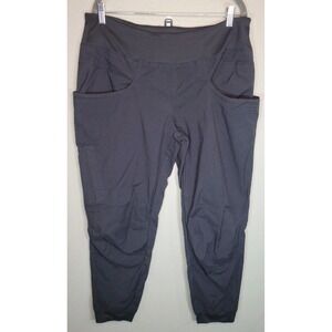 prAna Women's Organic Cotton Cargo Jogger Pants XL Black Stretch Utility